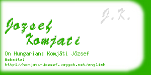 jozsef komjati business card